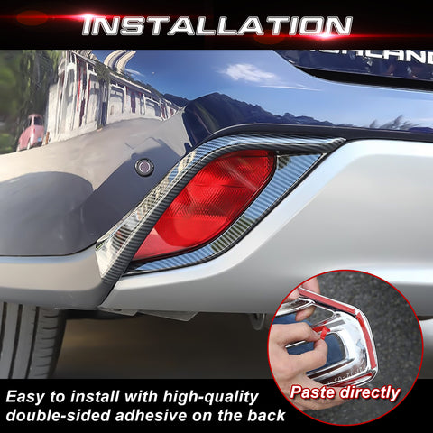 x xotic tech Rear Bumper Fog Light Lamp Cover Trim Compatible with Toyota Highlander 2020-up ABS Car Decoration Exterior Accessories, 2Pcs/Set