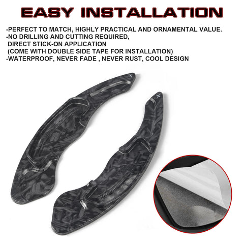 Black Forged Look Steering Wheel Paddle Shifter Extension For Honda Accord Civic