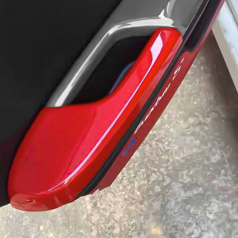 Glossy Red Window Switch Door Handle Bowl Panel Decor Trim For Honda Civic 16-21