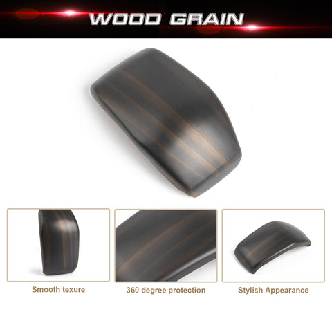 Wood Grain Interior Gear Shift Knob Cover Trim For Toyota RAV4 2019-2024