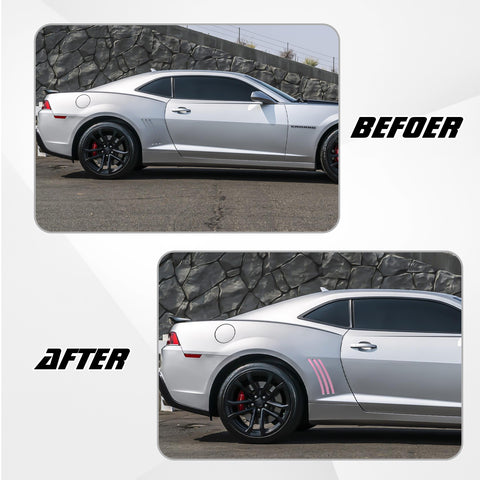 Xotic Tech 6pcs Car Body L&R Side Vent Insert Stripe Decal Vinyl Inlay Side Vent Gill Sticker Compatible with Chevrolet Camaro 2010-2015