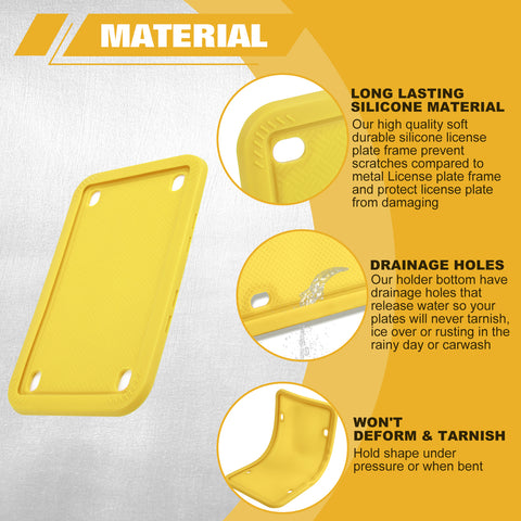 x xotic tech Motorcycle Silicone License Plate Frames, Motorbike License Plate Holder, Rust Proof, Rattle Proof, Weather Proof