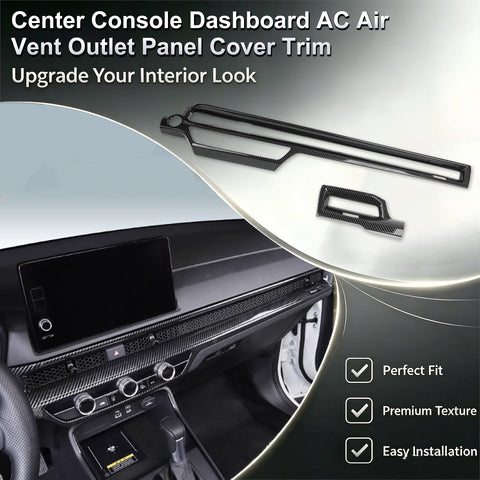Wood/ Carbon Look Dashboard Air Vent Outlet Stripe Cover For Honda CRV 2023-2027