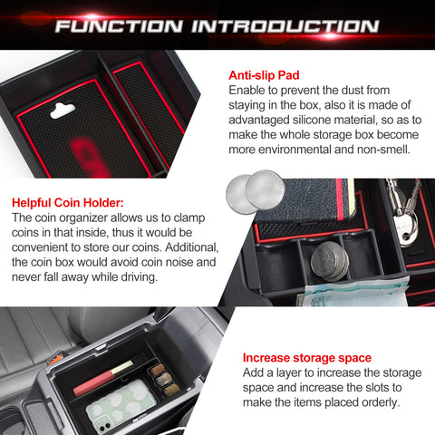 Insert ABS Center Console Armrest Storage Organizer Drawer For Honda CRV 2023