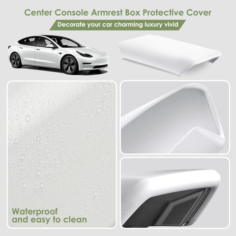 TPE Console Armrest Box Protective Cover For Tesla Model 3 2024+ Model Y 2025+
