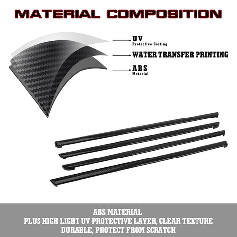 Carbon Fiber Look Door Molding Strip Cover Trim For BMW 3 Series F30 F31 12-2018