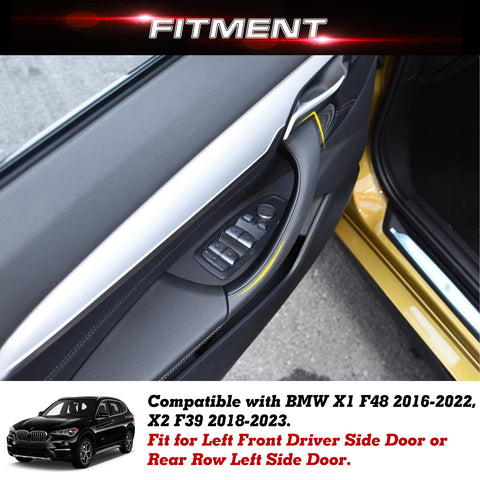 Xotic Tech Door Handle Outer Cover, Side Inner Door Handle Cover Replacement Compatible with BMW X1 F48 2016-2022 X2 F39 2018-2023