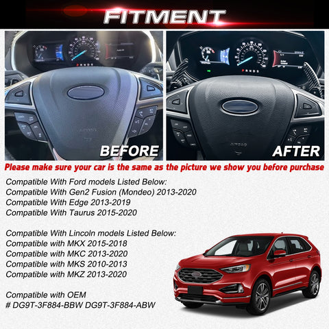 Carbon Fiber Black Paddle Shifter Extension For Ford Fusion Edge Lincoln MKX