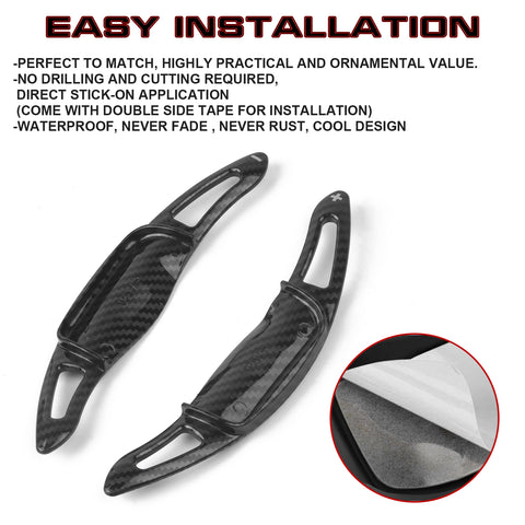 Carbon Fiber ABS Steering Wheel Paddle Shifter Extension For Toyota Camry 2018+