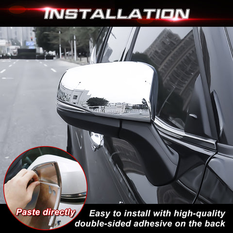 x xotic tech Carbon Fiber Style Rearview Mirror Cover Trim Molding Compatible with Toyota Highlander 2020+, Grand Highlander 2024+, RAV4 2019+, RAV4 Prime 2021+ ABS Car Decoration Exterior Accessories