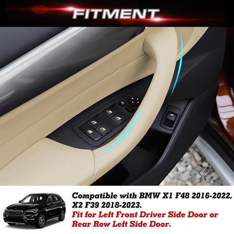 Xotic Tech Door Handle Outer Cover, Side Inner Door Handle Cover Replacement Compatible with BMW X1 F48 2016-2022 X2 F39 2018-2023