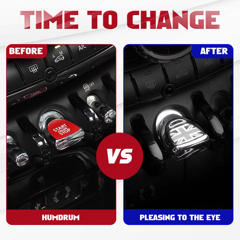 x xotic tech Car Engine Start Stop Pushbutton Cover Cap Ignition Starter Trim Decal Auto Interior Accessories Compatible with Mini Cooper F54 F55 F56 F57 F60 2014-up