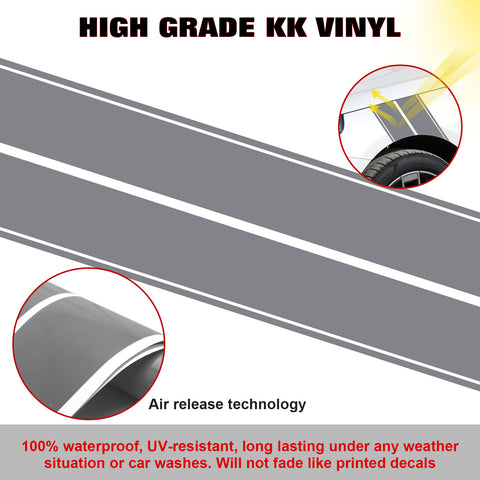 x xotic tech Fender Stripes Hash Marks KK Vinyl Decal Universal for Car Truck Sticker Racing Stripe 11"x23"