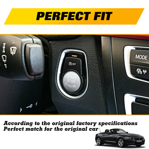 Red Car Engine Start Stop Switch Push Button Cover for BMW F30 F10 F15 F25 F48 X1 X3 X4 X5 X6 (F Class with OFF Button)