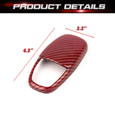 Gear Shift Knob Cover Trim Compatible with Dodge Challenger Charger 2015-up, Durango 2018-up Interior Accessories Decoration