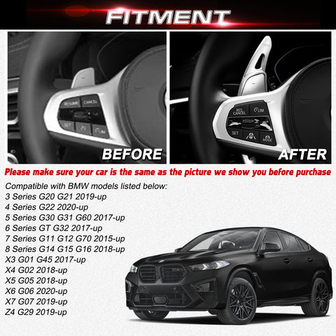 Aluminum Paddle Shifter Extension For BMW 3 4 5 6 7 Series G20 G22 G30 G32