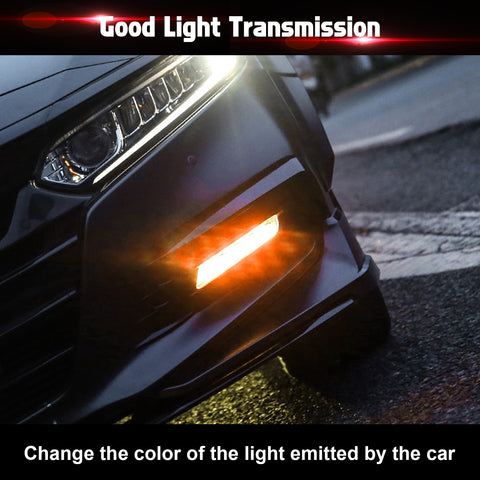 Xotic Tech Self Adhesive Front Fog Light DRL Tint Vinyl Film, Precut Fog Lamp Light Transmission Stickers Overlay Decal Exterior Decoration Compatible with Honda Accord 10th 2018 2019 2020