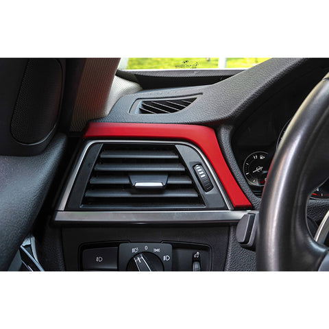 Xotic Tech Dashboard Center Console Stripe Cover Trim,Sporty Red Compatible with BMW F30 F31 F32 F33 F34 F36 3GT 3 4 Series F80 M3