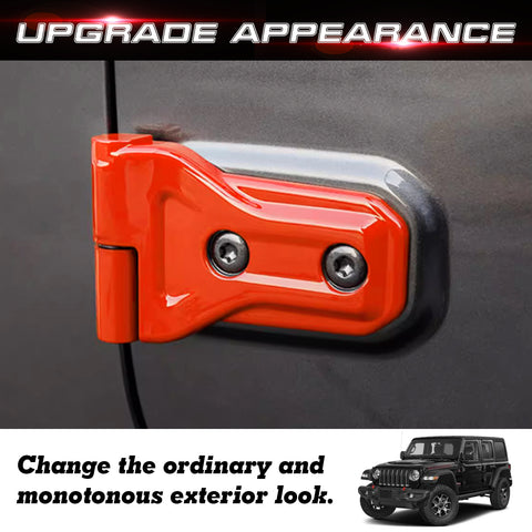 x xotic tech Door Hinge Cover Trim Decoration Exterior Accessories Compatible with Jeep Wrangler JL JLU 2018-up & Gladiator JT Truck 2020-up (8Pcs)