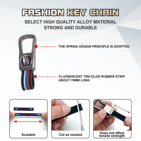 x xotic tech Heavy Zinc Alloy Key Fob Cover Compatible with BMW IX I5 X5 X6 X7 IX I7 5 7 Series 740i 760i 2023-2026, Full Protect Remote Metal Keys Holder Keychain with Carbon Fiber Pattern