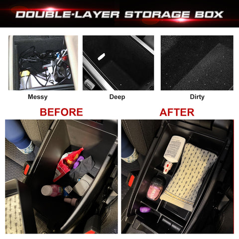 Center Console Armrest Organizer Storage Tray For Ford Bronco Sport 2021-2025