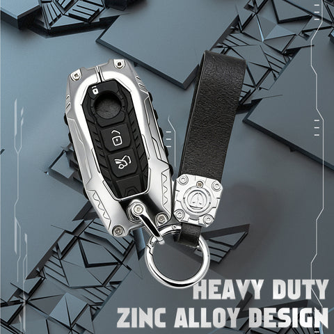 x xotic tech Mech Style Heavy Metal Key Fob Cover Compatible with Mercedes Benz C S E G Class GLC AMG EQS EQE SL S350 S400 S450 S500 C200 C260, Zinc Alloy Key Case Protector Shell Keychain