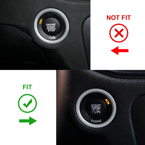 Red Engine Start Stop Button Switch Ring Cover Trim For Dodge Charger 2010-2022