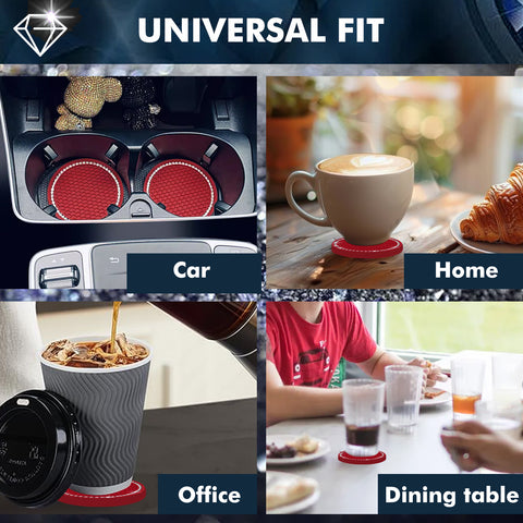 2.75 Inch Silicone Bling Car Cup Holder Insert Coaster Auto Interior Accessories