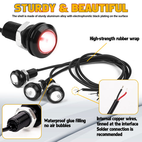 Ford SVT Raptor Style Amber Grille Lighting Kit, Front Grill Bumper Hood Marker Running Light Assembly For Ford Chevy GMC Dodge Ram Toyota etc Pickup Truck SUV