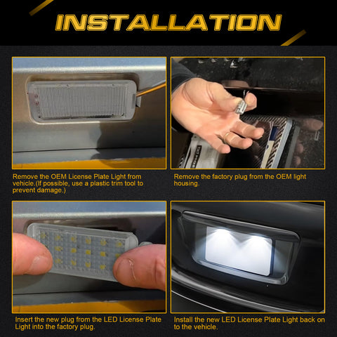 Super Bright LED License Plate Lights Tag Light For Ford Falcon BA BF 2003-2008