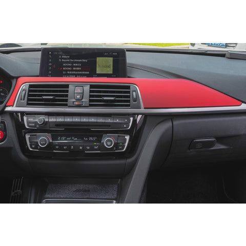 Red Center Console Stripe Multimedia Control Panel Cover For BMW 3 Series 12-18
