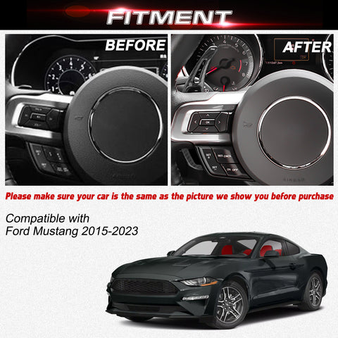 Carbon Fiber Pattern Paddle Shifter Extension Cover For Ford Mustang 2015-2023