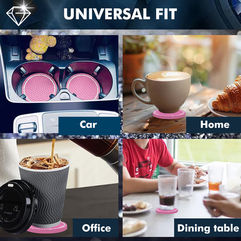 2.75 Inch Silicone Bling Car Cup Holder Insert Coaster Auto Interior Accessories