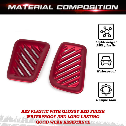 x xotic tech 2Pcs Center Console Air Conditioning Dashboard Air Vent Cover Trim Compatible with Toyota Highlander 2020-up Interior Decoration Car Accessories