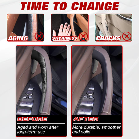 Xotic Tech 2PCS Door Handle Covers Compatible with BMW X3 G01 2018-2024, X4 G02 2019-2024, Left and Right Side Inner Door Pull Handle Covers