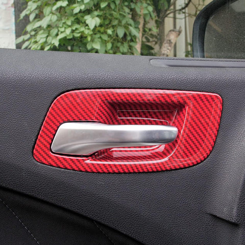 Carbon Look Door Handle Bowl Trim For Charger 2011-23 Chrysler 300 2015-2023