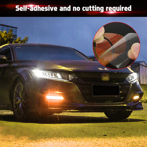 Xotic Tech Self Adhesive Front Fog Light DRL Tint Vinyl Film, Precut Fog Lamp Light Transmission Stickers Overlay Decal Exterior Decoration Compatible with Honda Accord 10th 2018 2019 2020