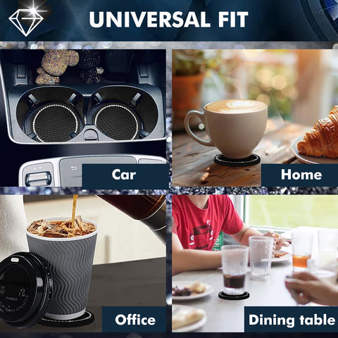 2.75 Inch Silicone Bling Car Cup Holder Insert Coaster Auto Interior Accessories