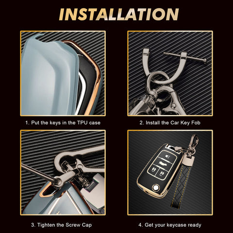 2X Flip Full Cover Remote Key Fob Cover For Chevrolet Camaro Cruze Equinox