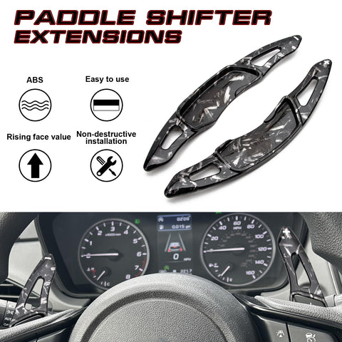 Red Aluminum Paddle Shifter Extension For Subaru Forester Outback Legacy 2012-up