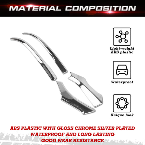 x xotic tech Carbon Fiber Style Rearview Mirror Side Strip Molding Cover Trim Compatible with Toyota Highlander 2020-up Car Decoration Exterior Accessories 4Pcs/Set