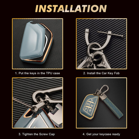 2X TPU Full Cover Remote Key Fob Holder For Cadillac CT5 Escalade 2020-2023