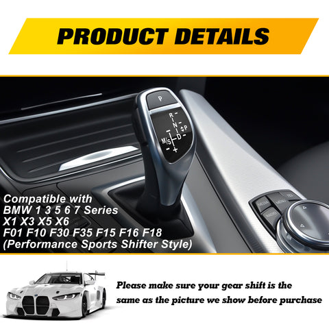 Interior Shift Knob Panel Gear Button Cover Decal For BMW 1 3 5 Series X1 X3 X6