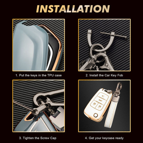 2X Flip Full Cover Remote Key Fob Cover For Chevrolet Camaro Cruze Equinox