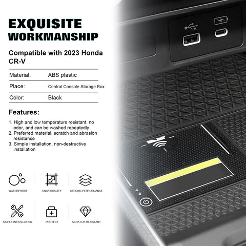 Anti-Slip Inner Center Console Storage Drawer Insert Tray For Honda CR-V 2023