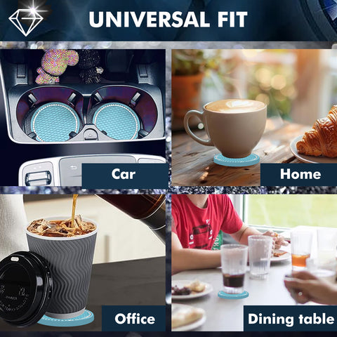 2.75 Inch Silicone Bling Car Cup Holder Insert Coaster Auto Interior Accessories