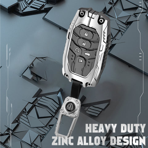 x xotic tech Mech Style Heavy Metal Key Fob Cover Compatible with Honda Civic, Accord, CR-V, HR-V, Pilot 2022–2026, Zinc Alloy Key Case Protector Shell Keychain