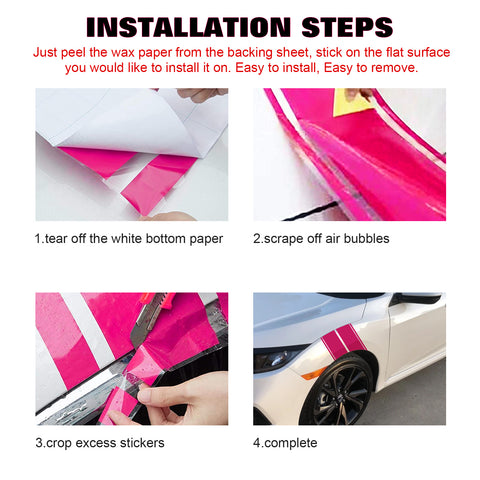 x xotic tech Fender Stripes Hash Marks KK Vinyl Decal Universal for Car Truck Sticker Racing Stripe 11"x23"