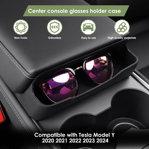 Armrest Box Key Card Phone Holder Storage Container For Tesla Model Y 2020-24