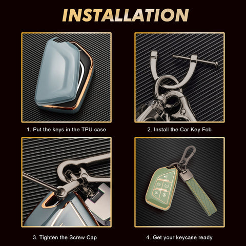 2X TPU Full Cover Remote Key Fob Holder For Cadillac CT5 Escalade 2020-2023